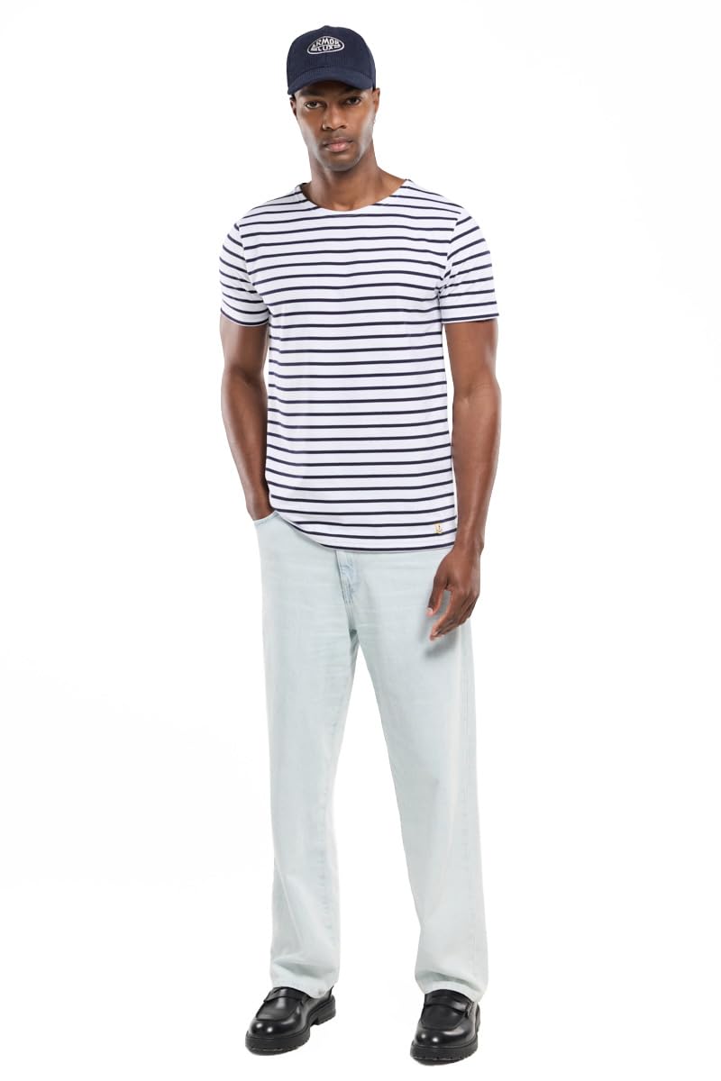 Armor-Lux Men's Multicolour (Blanc/Navire 400) Armor Lux Hoedic T-Shirt Not Applicable, XXX-Large