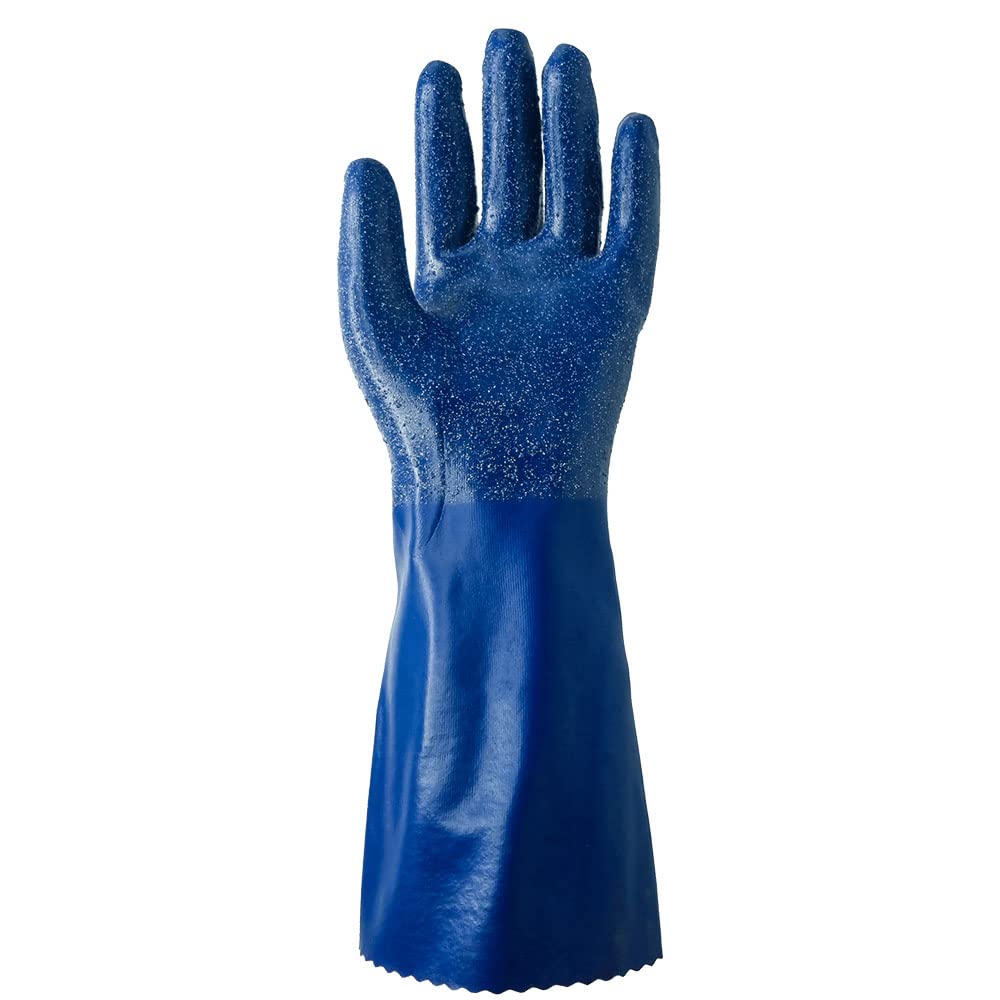 SHOWA NSK 24 Sustainable EBT Nitrile Chemical Resistant Safety Glove with Cotton Liner, Food Safe, 14