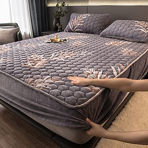 BAJIN Extratiefes Doppelbett Einzelbett 100% gebürstete Mikrofaser, sehr weich, seidig glatt und knitterfrei,180x200+25cm Cover