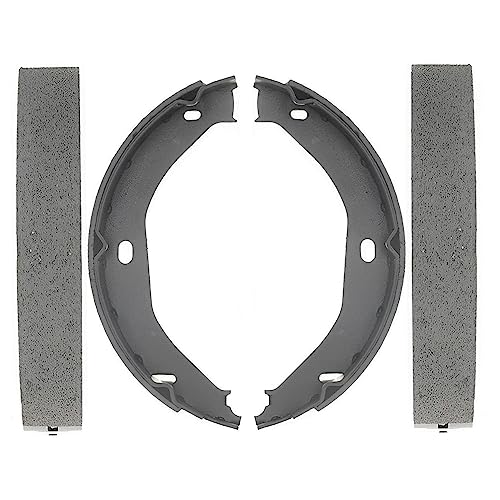 Image of Detroit Axle - Front Ceramic Brake Pads Rear Premium Semi-metallic Shoes Replacement for 1999 2000 2001 2002 2003 2004 Jeep Grand Cherokee - 6pc Set