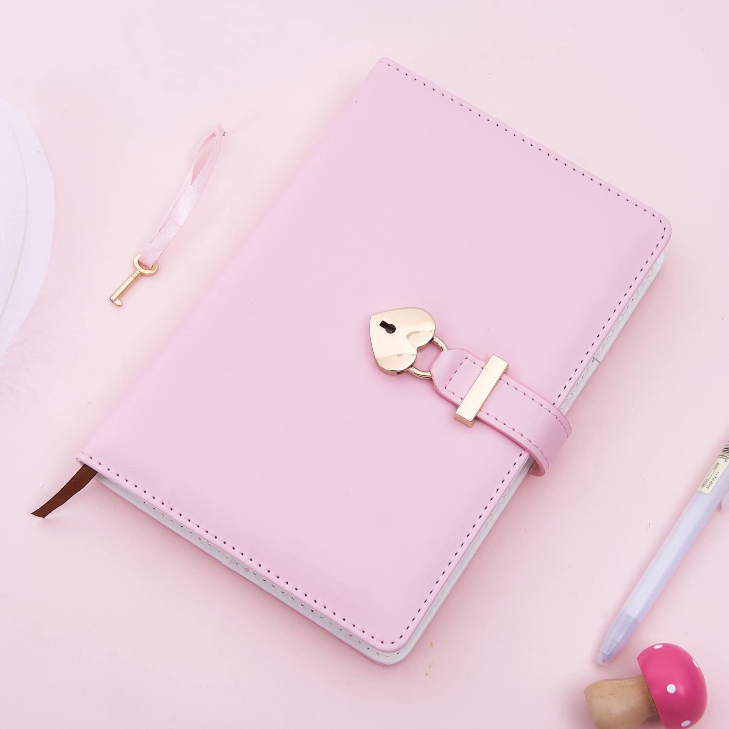 Diario Segreto Con Lucchetto A Combinazione - Copertina Paillettes Reversibile, A5, Rosa Cuore - Foto 9