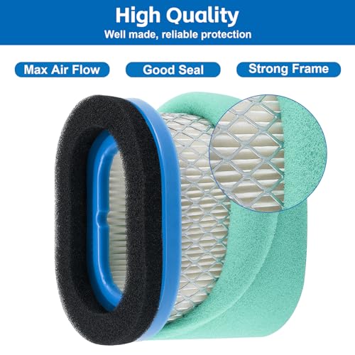 LOCOPOW 690610 697029 Air Filter for Briggs and Stratton 697029 498596 5059k for John Deere M147431 M143278 fit JS63 JS63C JS63E JA65 JA60 JA62 JS40 JS45 JA62 JS60 JS60H JS61 SP6211 SP6213 Part