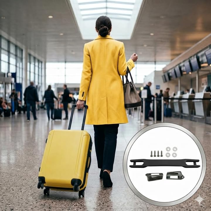 Image of Repair Replacement Luggage Wheel Part Accessories for VIP, Safari, American turistr, Skybag Suitcase Trolley Bag for Luggage Parts (2 PCS Black Handle (NEW))