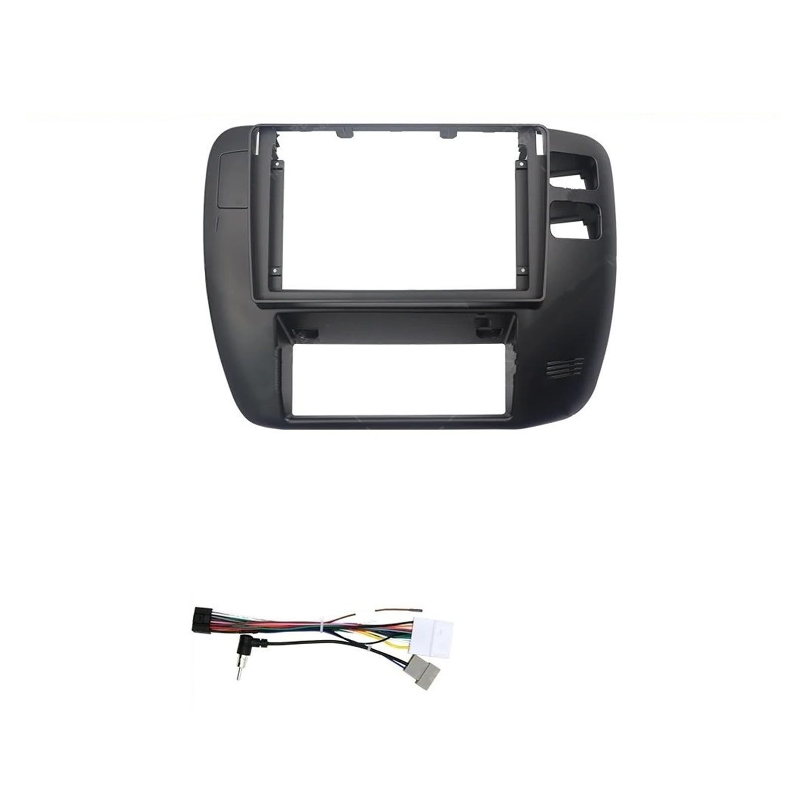 Mascherina Autoradio Cornice Stereo 9 Pollici 2Din Autoradio Fascia Auto Lettore Audio Pannello Dash Kit Telaio Center Console Supporto per Nissan per Patrol Y61 1997-2005