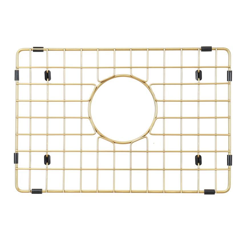 Starstar Sinks Protector Matte Gold 304 Stainless Steel Kitchen Sink Bottom Grid, Rack (15.5 L x 11.5 W)