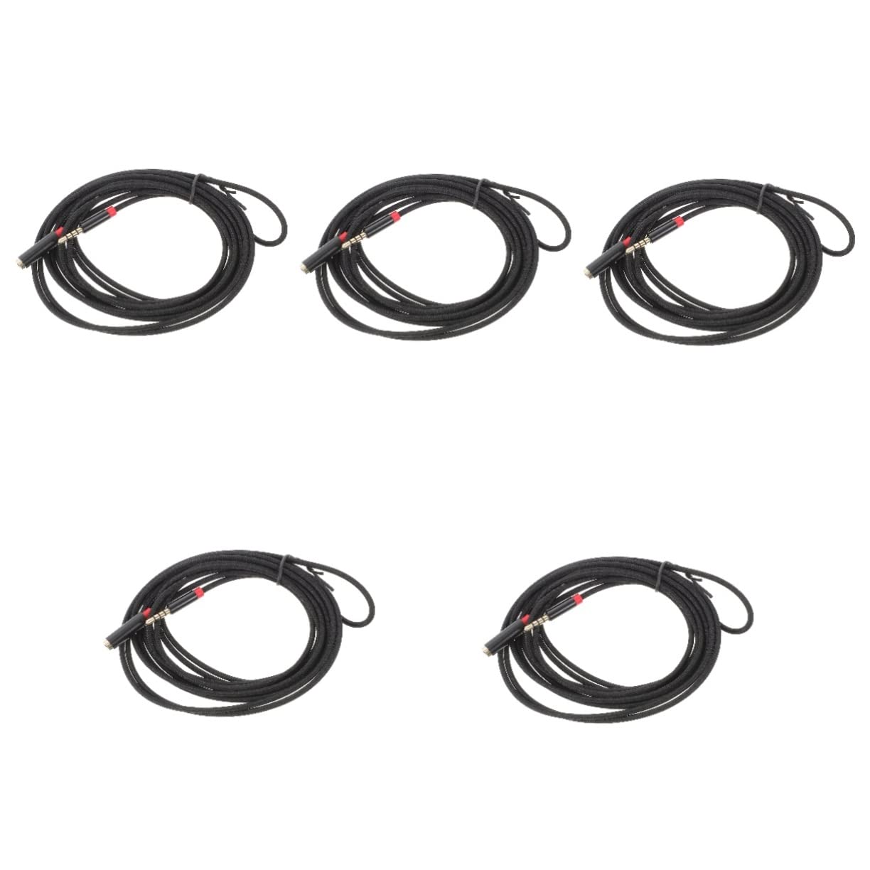 TEHAUX 5pezzi Cavo Audio Prolunga Maschio Femmina Cavo Aux Per Cuffie e Dispositivi Compatibile Con Computer e Auricolari Durabilità Elevata e Trasmissione Stabile