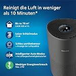Philips Luftreiniger der Serie 1000i, Entfernt Keime, Staub und Allergene in Räumen bis zu 78 m², Schlafmodus, Grau und Schwarz (AC1715/11) – Bild 2