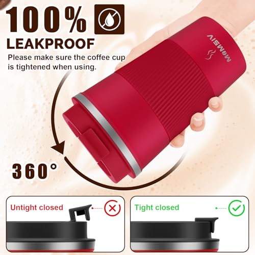 Image of MOMSIV 17oz Travel Mug, Insulated Coffee Cup with Leakproof Lid, Vacuum Stainless Steel Double Walled Reusable Tumbler for Hot and Cold Water Coffee and Tea In Travel and Car