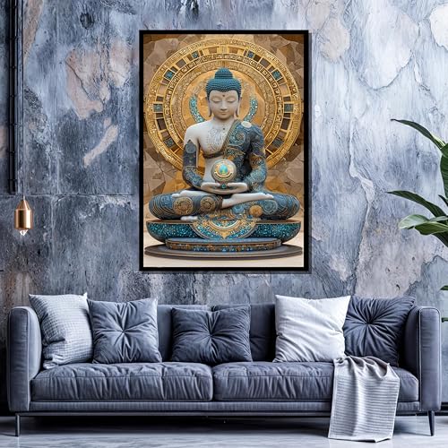 Tableau Bouddha sur toile décoration maison esprit zen 21x30 - 4