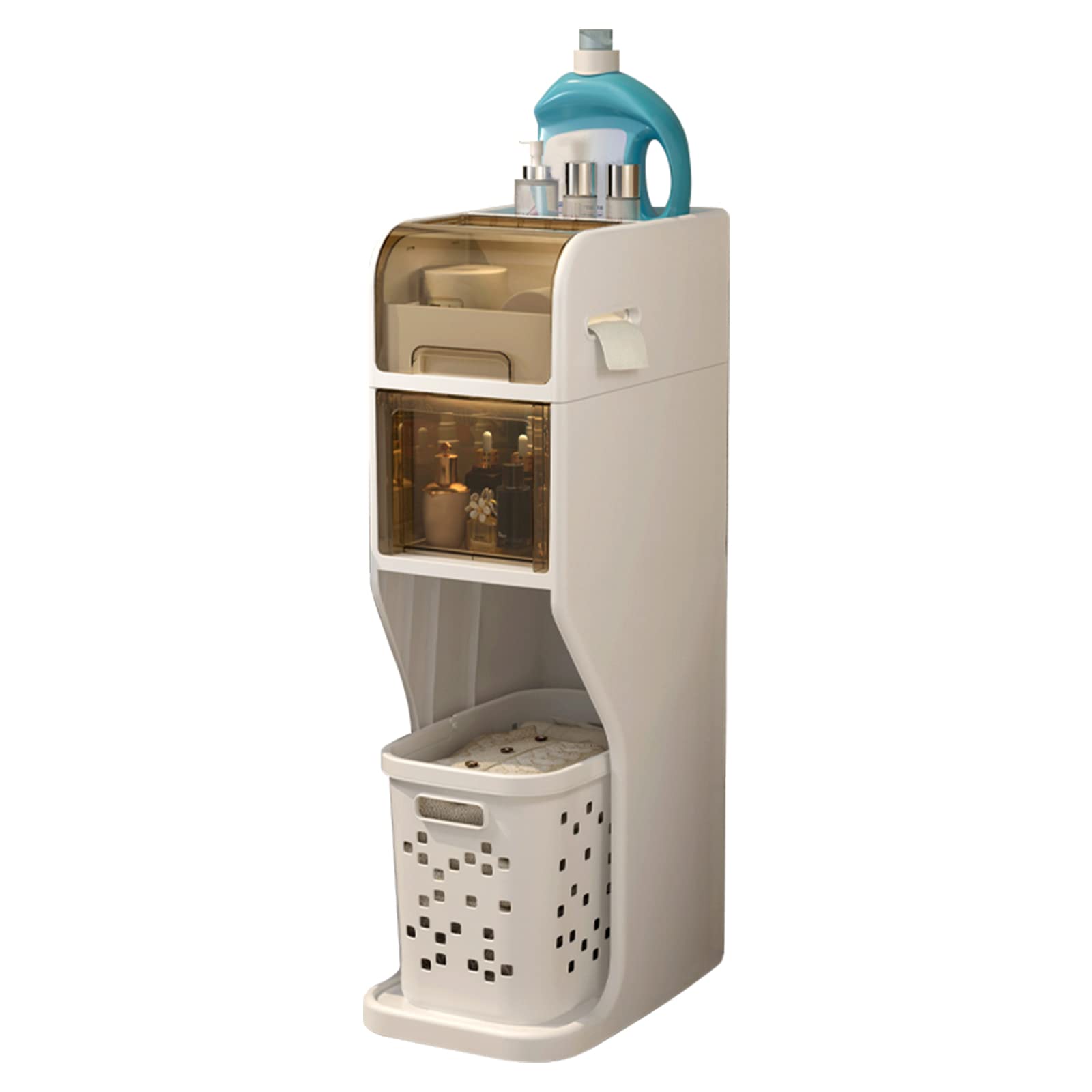 Organisateur de Rangement pour Salle de Bain étroit avec distributeur intégré