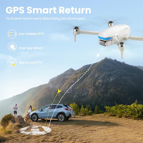 GPS Drones with Camera for Adults 4K, Brushless Motor FPV Drone with Auto Return, Follow Me,Tap Fly & Circle Fly, Under 249g, 46 Mins Flight, Foldable Drone for Adults Beginners - Image 3