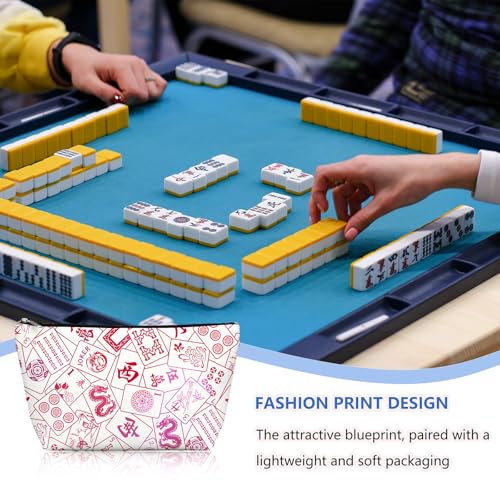 Bolsa para fichas de Mahjong con cierre y diseño rosa miniatura 7