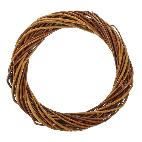 Amosfun Couronne Materiel de Bricolage LED Decoration Nature Home Decor décor Guirlande de Noel en rotin Anneaux en Osier Bricolage Anneau en Osier Bricolage Qualité du Saule Brown