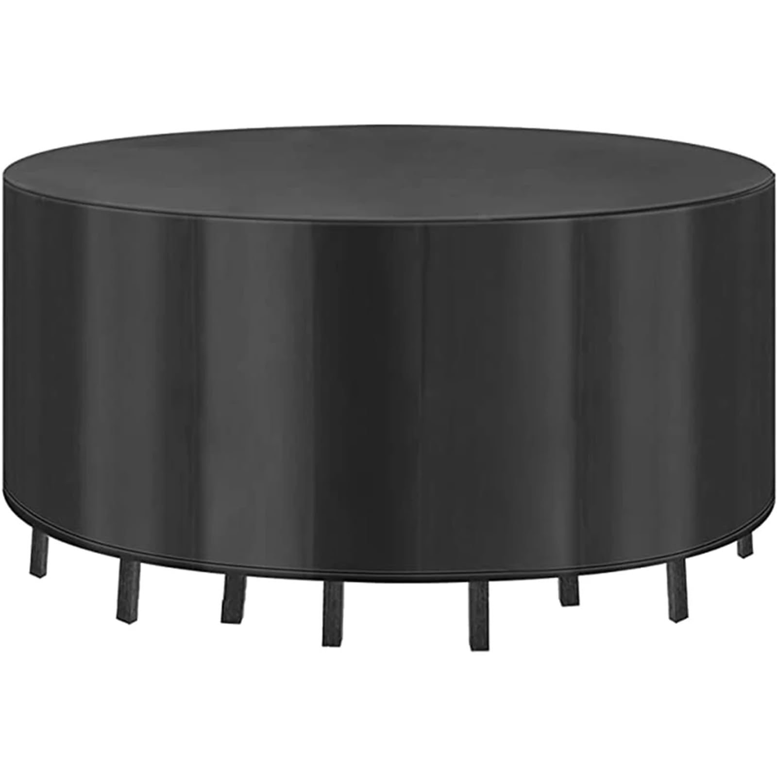 SNGUOQ Round Patio Furniture Covers,210D Heavy Duty Outdoor Table Cover Of Windproof, Waterproof, Anti-UV For Garden For Chair And Table(185X110cm)