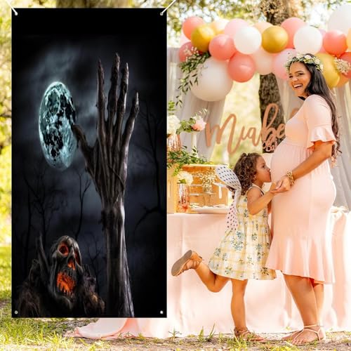 Bannière Halloween grand format pour soirée terrifiante