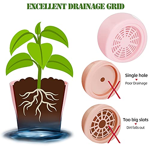 Flower Pots,20 Pcs, 4" Plastic Plant Pots, Modern Decorative Small Pots For Plants With Saucer Pallet, Flower Plant Container Seed Starting Pots For All House Plants, Herbs And Seedling Nursery #TOP1