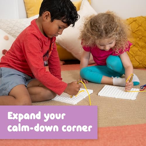 SPARK & WOW Calm Down Threading Boards | Set of 2 | Sensory Activity Board | Autism Toys for Play Therapy | ADHD Toys for Sensory Play - Image 4