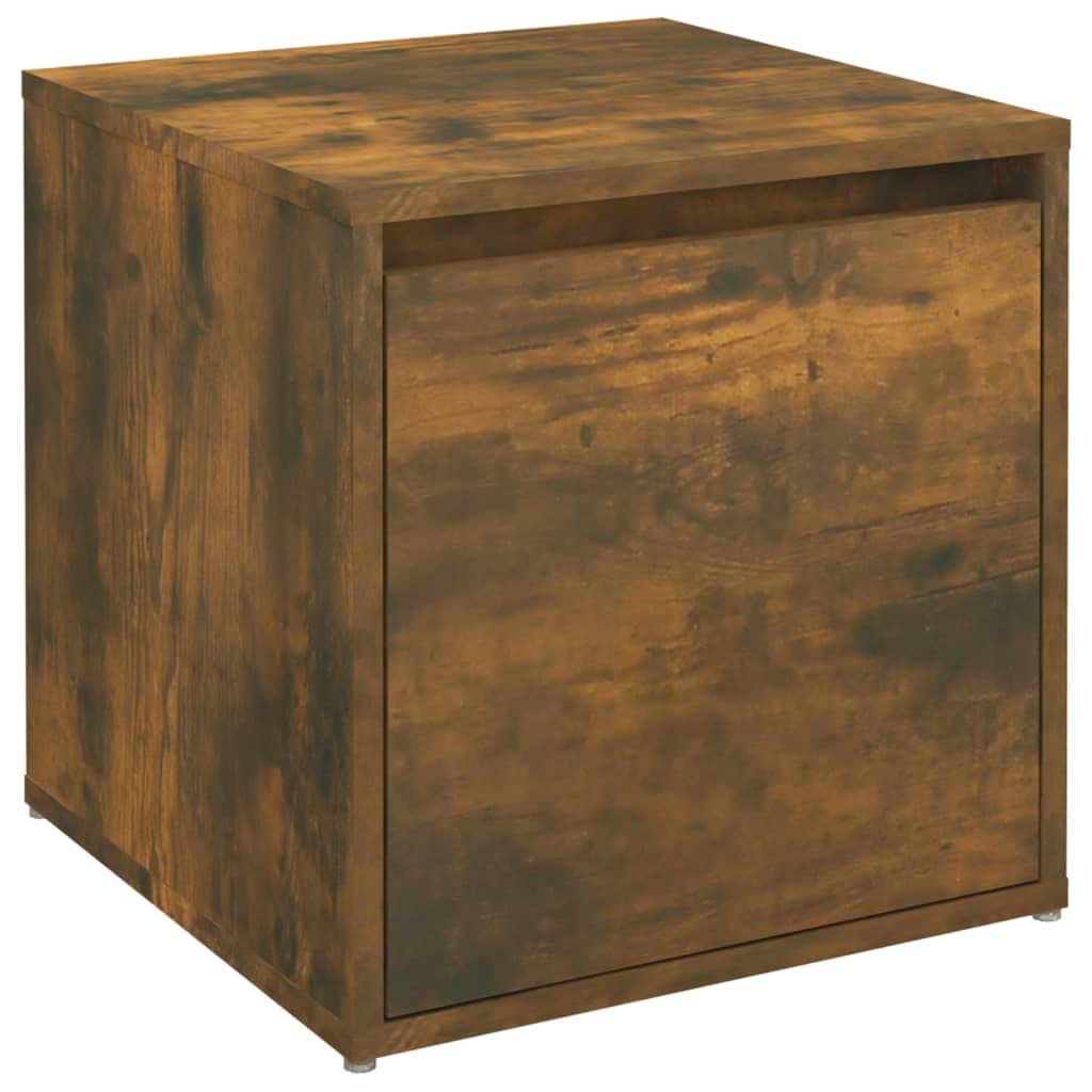 vidaXL Cajón Taburete Almacenaje Pasillo Cojín Baúl Oficina Dormitorio Mueble Despacho Habitación Madera Contrachapada Roble Ahumado