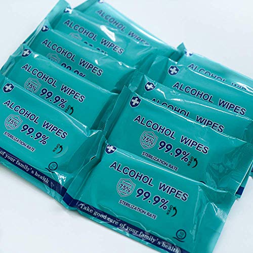 10 Packs Wipes, Hand Wipes, Cleaning Wipes for All Purpose Cleaning, 100 Pcs