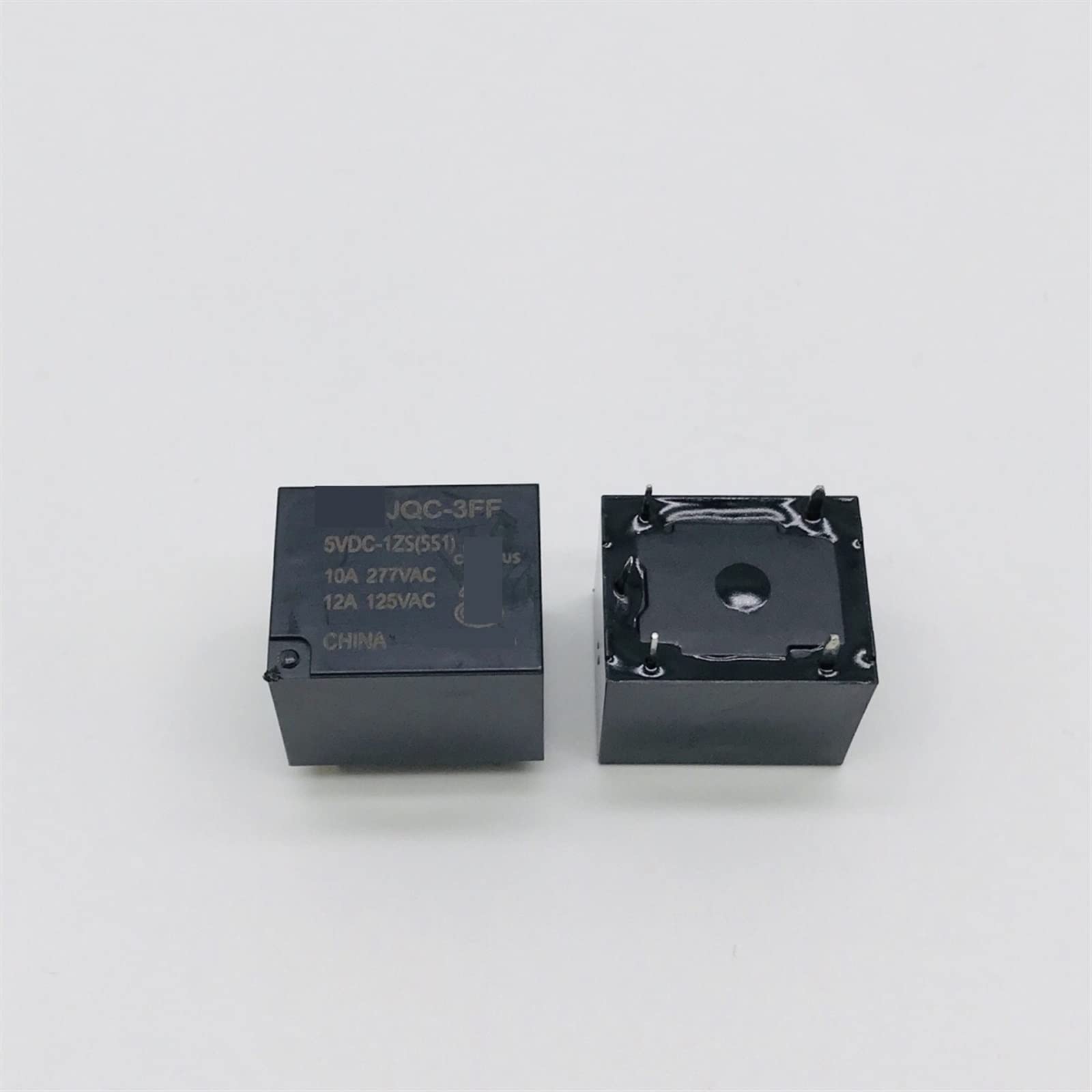 GVBAEPIEO 5Pcs Relay Hf3ff / Jqc-3ff-005 1zs Hs 5v 9v 12v 24v 4-pin (JQC-3FF-005-1HS(551))
