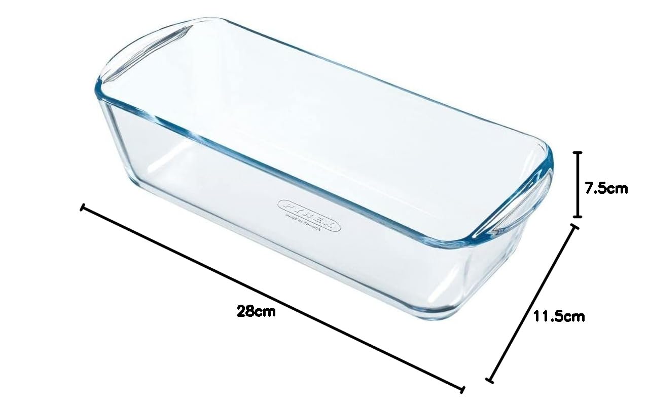 Pyrex Bake & Enjoy FU130 Plat à pain en verre 280 x 120 mm/1,5 l – Résistant aux rayures