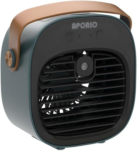 Vista 12 de Aire acondicionado portátil, enfriador de aire personal recargable de 5200 mAh con 3 velocidades de duración de 5 a 10 horas, mini ventilador