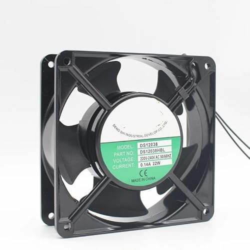 DS12038HSL/HBL 120mm Industrial Fan - Silent High Airflow AC 220V-240V, Durable and Energy Efficient(Oil Bearing)