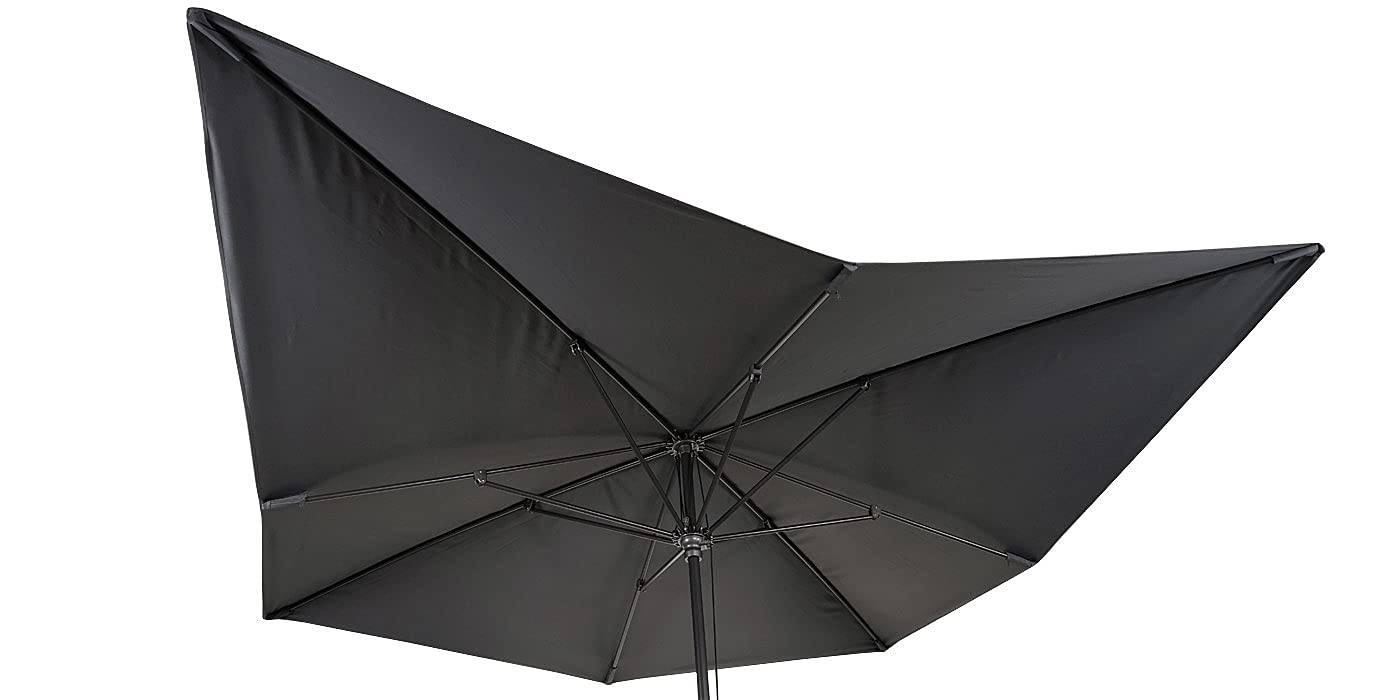 Mendler Telo copertura ombrellone HWC-A37 poliestere 3x3m - antracite
