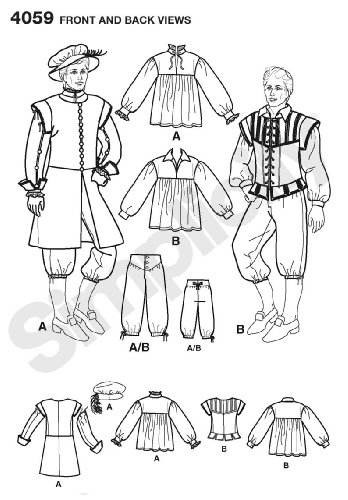 Simplicity Sewing Pattern 4059 a Costume da Uomo