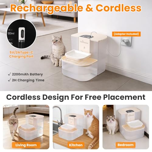 Fuente de agua automática para gatos y perros pequeños 4.5L miniatura 5