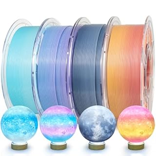 IEMAI PETGフィラメント 1.75mm バンドル 4kg 半透明デュアルカラーグラデーション 3Dプリンターフィラメント 1kgx4スプール ブルーパープル/インディゴホワイト/ピンクイエロー/ブルーホワイト