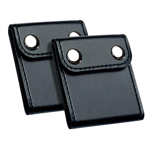 Seat Belt Adjuster Positioner Clips - DYKEISS Comfort Universal Auto Shoulder Neck Strap Safety Positioner, PU Leather Vehicle Car Seatbelt Locking Covers for Kids Adults, 2 Pack (Black)