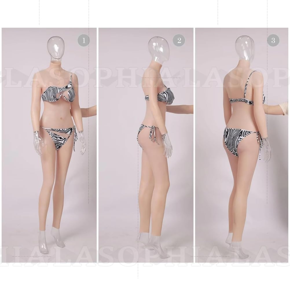Tuta Intera in Silicone per Uomo, con Scollo Alto, Coppa E, Un Pezzo, con Seni Finti, Tuta, Corazza per Cosplay