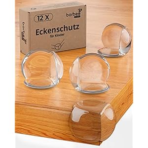borbee Eckenschutz und Kantenschutz Baby zur Kindersicherung (12 Stück) – Extra starker Halt, transparent & mit…