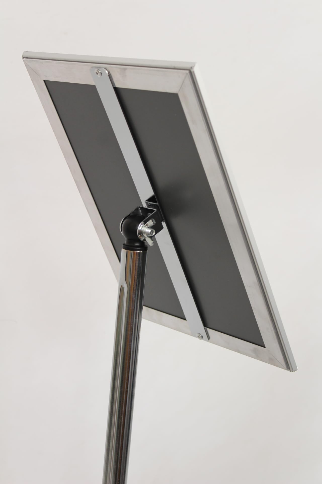 Infoständer Höhenverstellbar, A4, Silber, 2 Stücks | Informationsständer, Bodenständer aus Aluminium, Drehbarer Präsentationsständer, Posterständer, Plakatständer