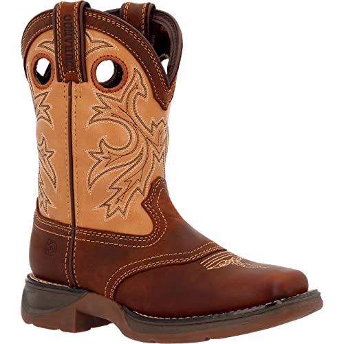 Durango Lil’ Rebel Big Kids Brown Tan Western Boot