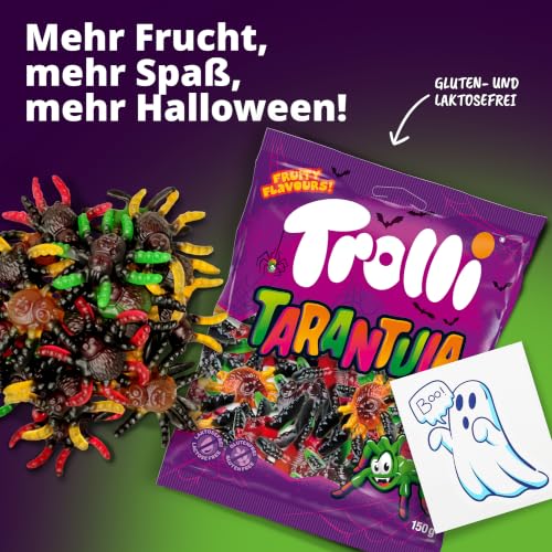 Trolli Tarantula 2er Set je 150g Gummi-Spinnen inkl. Geistersticker – Ansicht 2