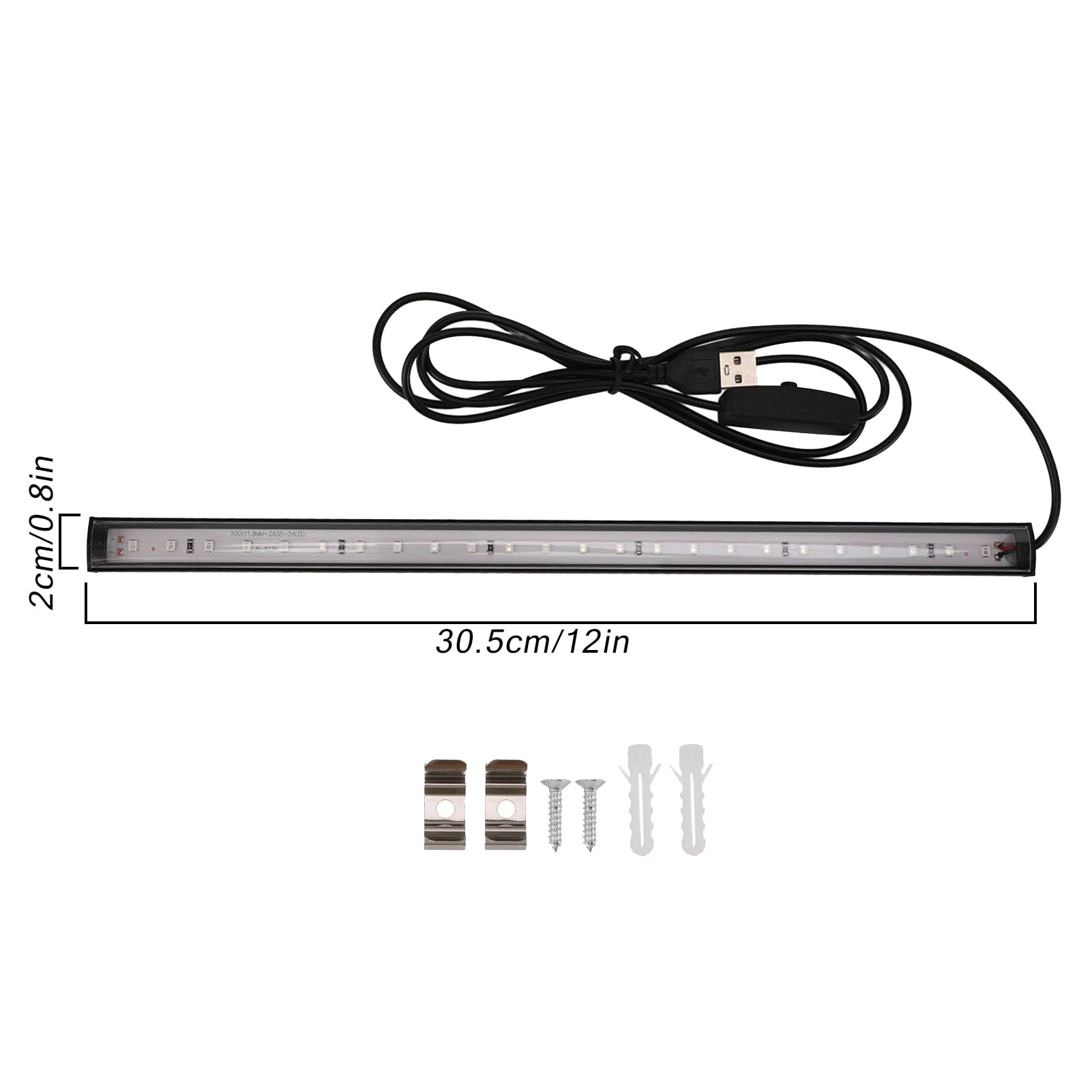 lvifloae LED Black Light Bar, 5V USB Blacklight Strip Light for Glow Party, Magnetic Black Light Strip Tube, Portable LED Black Light for Fluorescent Tapestry Poster Body Paint Chr