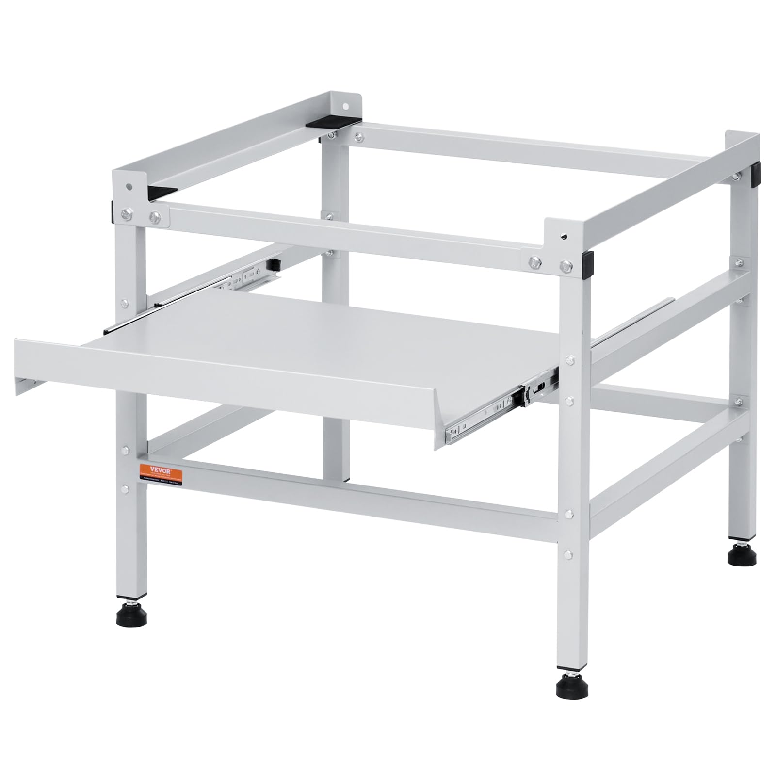 VEVOR Soporte para lavadora de 640 x 635 mm Pedestal para Lavadora de Acero al Carbono Capacidad de Carga de 136 kg Base de Pedestal para Lavadora y Secadora con Bandeja para Levantar Lavadoras