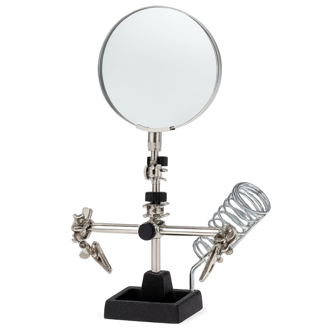 Stalwart 75-MG8949 Hawk Helping Hand 3.5-Inch Magnifier with Soldering Station