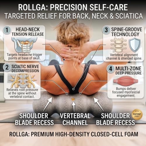 Foam Roller 18 Inch High Density for Back Pain & Muscle Recovery