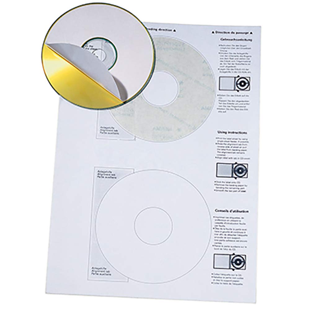 Soe CD Labels 5770 116 mm Tie for Laser Inkjet Printer, White - Image 2