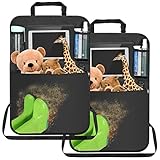 【Einfach zu Installieren】Rückenlehnenschutz Auto Kinder misst 70 cm x 45,5 cm und ist für alle Autos geeignet. Es ist einfach zu installieren, Sie können innerhalb von 1 Minute vollständig montieren oder demontieren.
