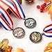 Loetere 9 Pcs 5/9/24 Pcs Thanksgiving Turkey Medals with Neck Ribbons 2 Inch Turkey Trot Awards for Thanksgiving Prizes Medals Fall Holiday Party Supply (Gold,Silver,Bronze)