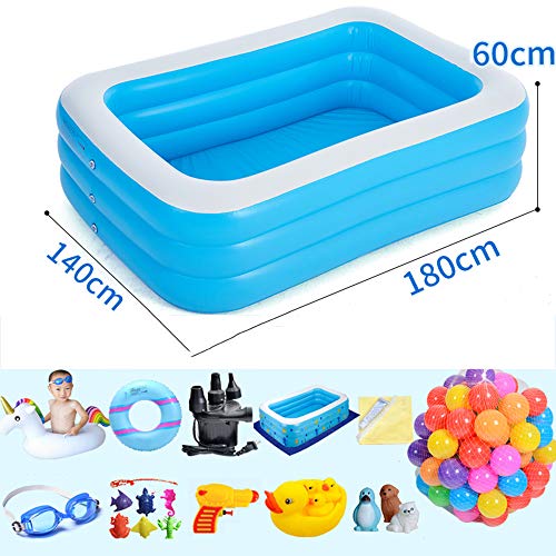 T-XYD Inflables de Piscina, Piscina Infantil Infantil para Adultos con Juguetes para Agua,A
