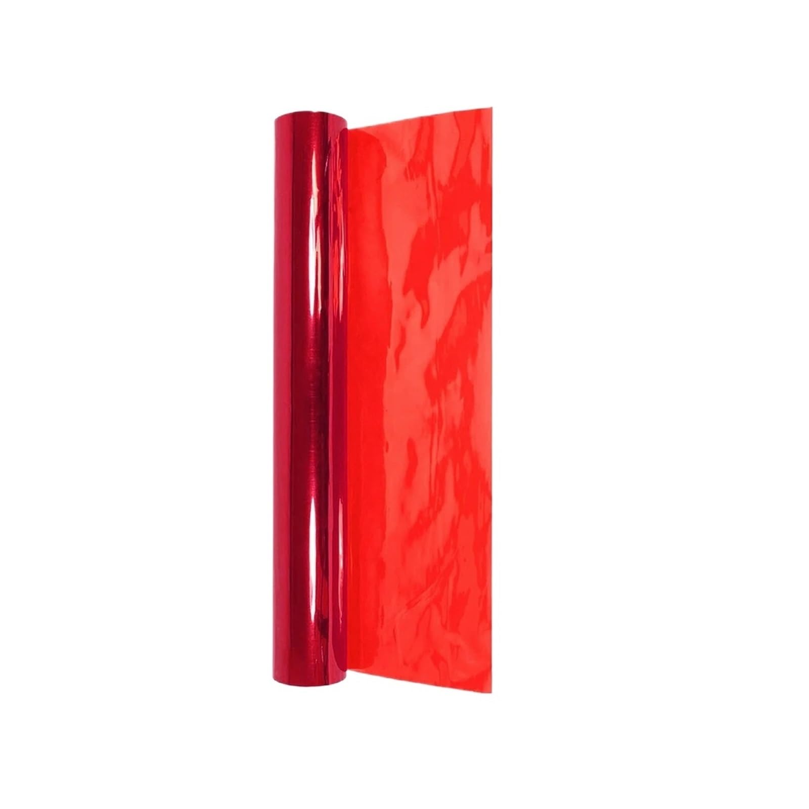 Przezroczysty papier do pakowania prezentów, Wielokolorowa folia celofanowa w rolce 40x3000cm 2szt(Red)