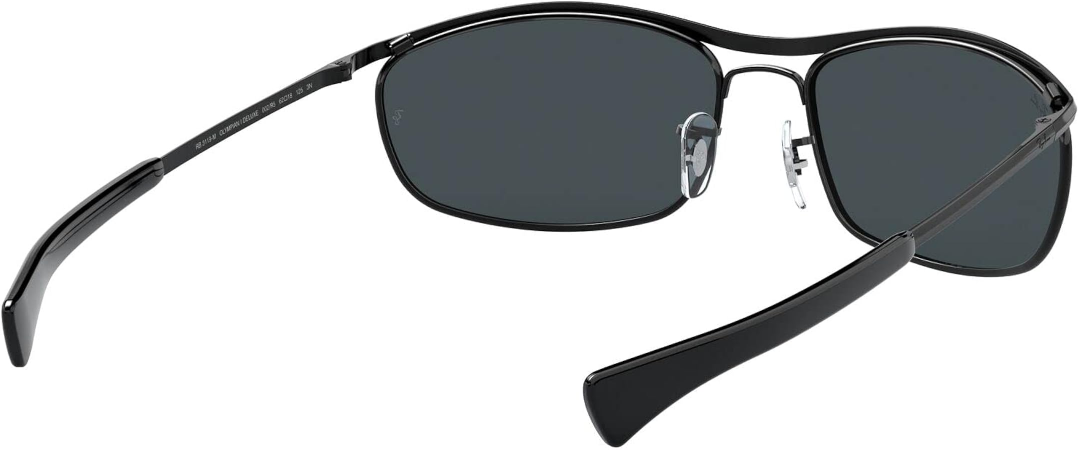Ray-Ban RB3119M Olympian I Deluxe Rectangular Sunglasses, Black