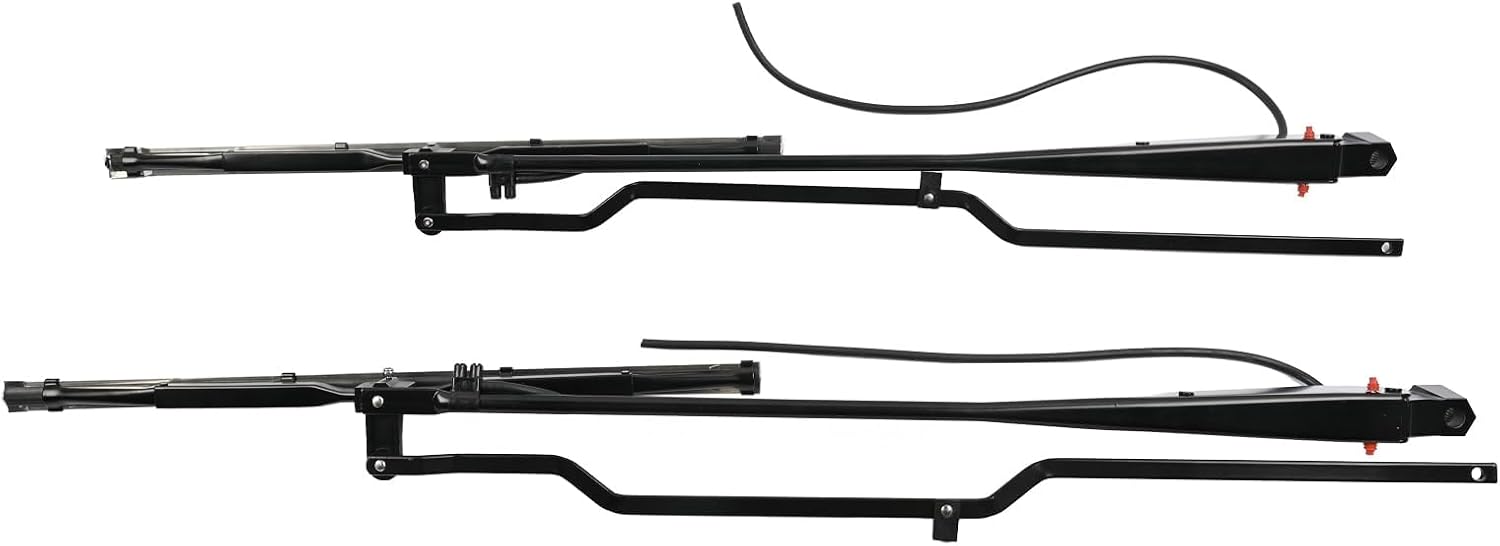 1 Pair Front Windshield Wiper Arm & 15" Blade Kit GS3383 GS3382 Compatible with Kenworth T600 1993-2008 Replace HLK7002 HLK7001