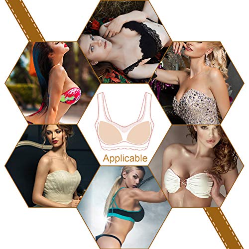 SKENGWEL 5 Paar BH-Pads, Einsätze, Sport-BH-Cups, Einsätze, abnehmbare Brustvergrößerungen, Einsätze für Damen, Bikini, Badeanzug (5 Paar (2 X Beige, 2 X Schwarz, 1 X Weiß))