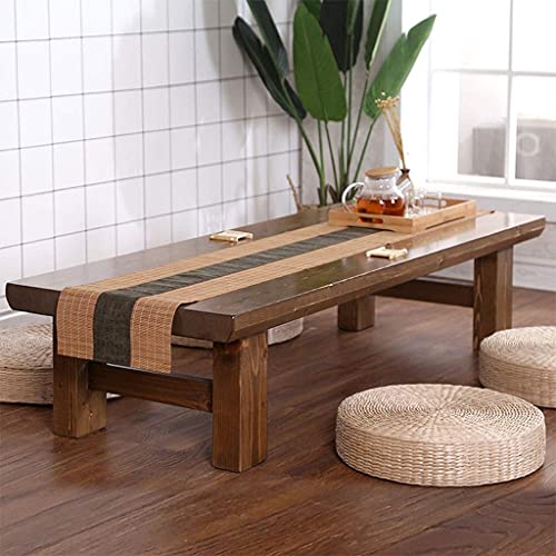 Mesa cafe de madera maciza nogal rectangular de diseño creativo para mesa baja de salon 5
